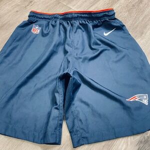 Nike New England Patriots NFL Onfield Dri-Fit Shorts Mens Large Navy Blue L
